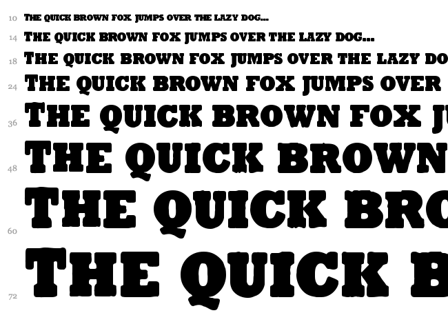 Tender Goliath font waterfall